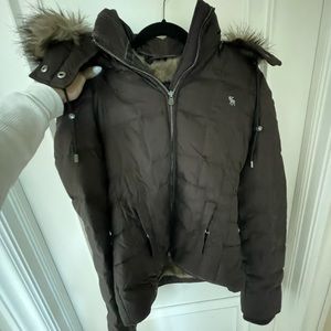 Abercrombie & Fitch Puffer with Faux Fur
